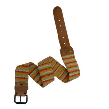 Striped Woven Statement Belt