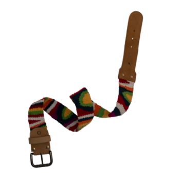 Abstract Woven Leather Belt