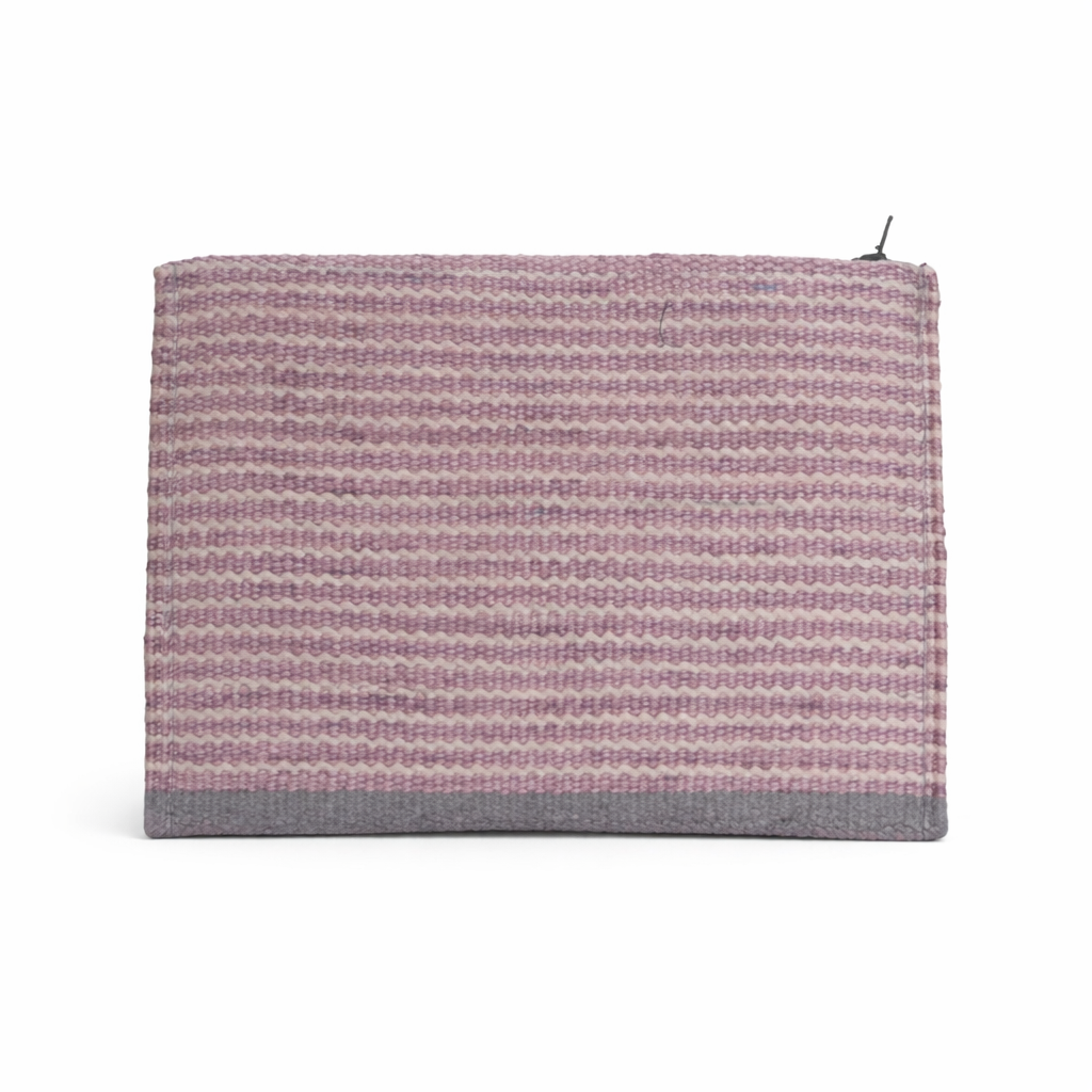 Grey Hamsa Hand Evil Eye Embroidered Clutch