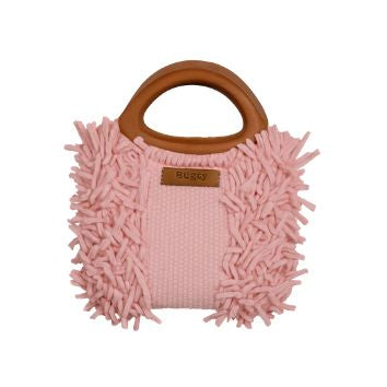 Soft Pink Fringe Tote Bag