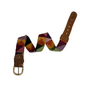 Patchwork Woven Leather Belt