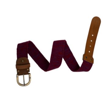 Classic Textured Woven Leather Belt