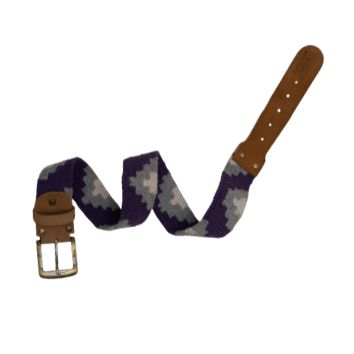 Muted Zigzag Woven Leather Belt