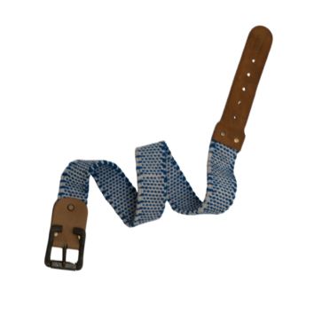 Micro Pattern Woven Leather Belt