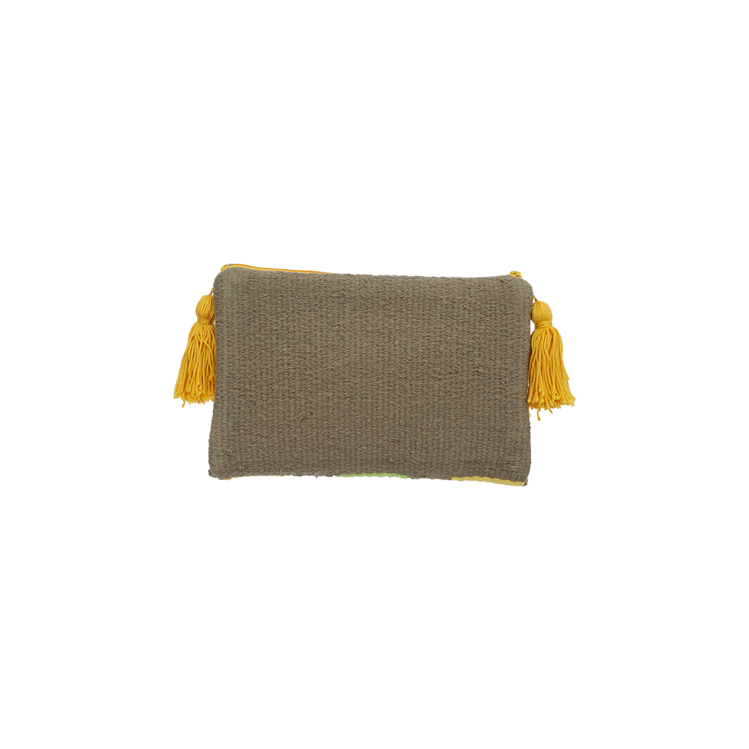 Lime Green & Yellow Kilim Clutch