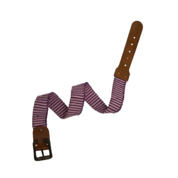 Fine Striped Woven Leather Belt