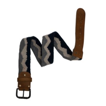 Zigzag Woven Leather Belt