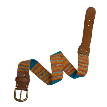 Multicolor Woven Leather Belt