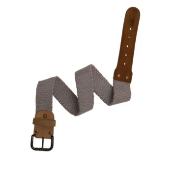 Neutral Textured Woven Leather Belt