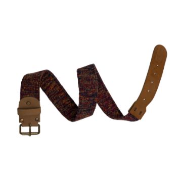 Multi-Tone Textured Woven Leather Belt