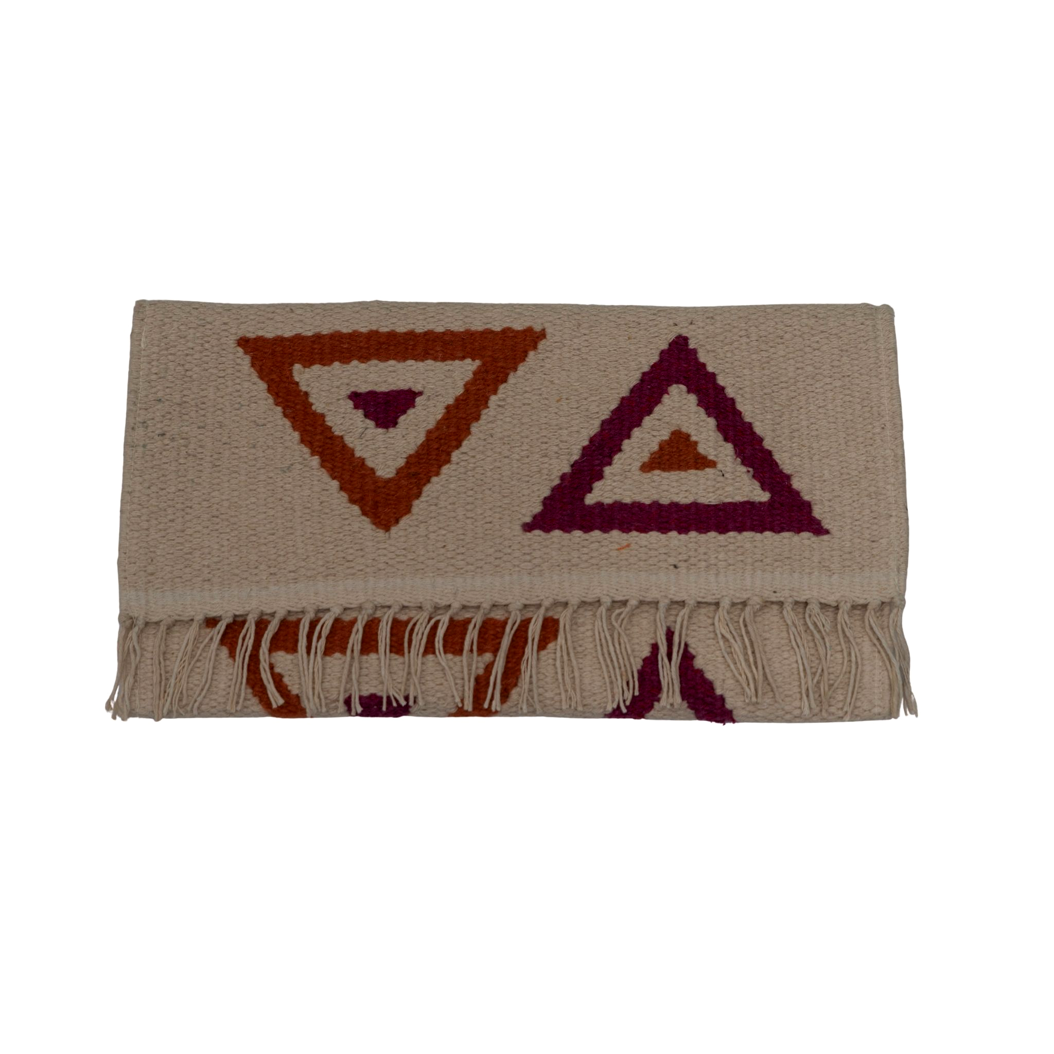 Southwestern Double Triangle Woven Clutch