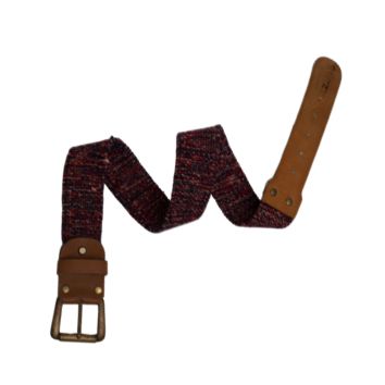 Deep Texture Woven Leather Belt