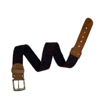 Textured Woven Leather Belt