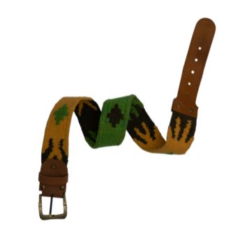 Tribal Woven Leather Belt