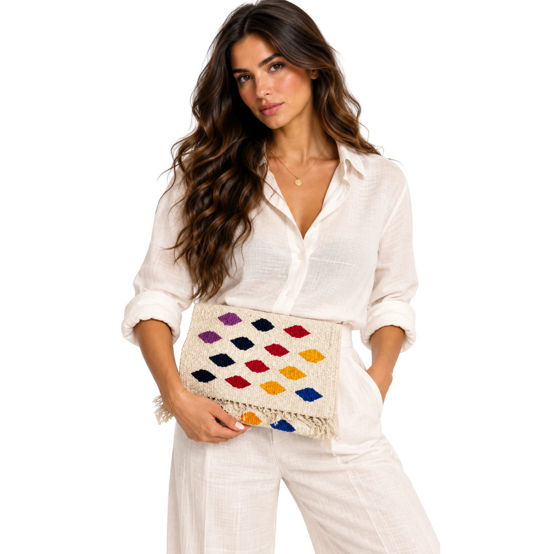 Colorful Evil Eye Handmade Clutch