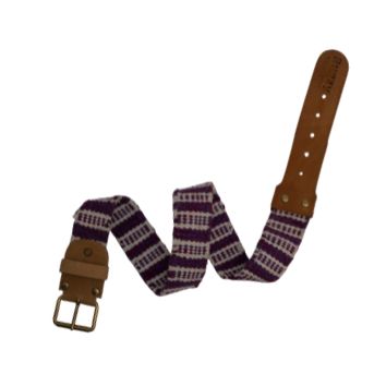Patterned Woven Leather Belt
