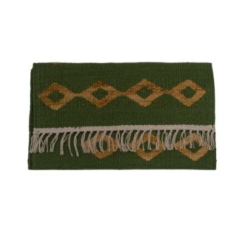 Olive Diamond Handwoven Kilim Clutch