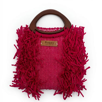 Bold Red Fringe Tote Bag