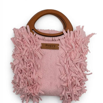 Baby Pink Fringe Tote Bag