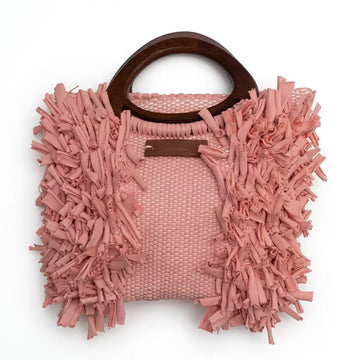 Blush Pink Fringe Tote Bag