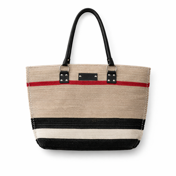 Minimal Stripe Woven Tote Bag