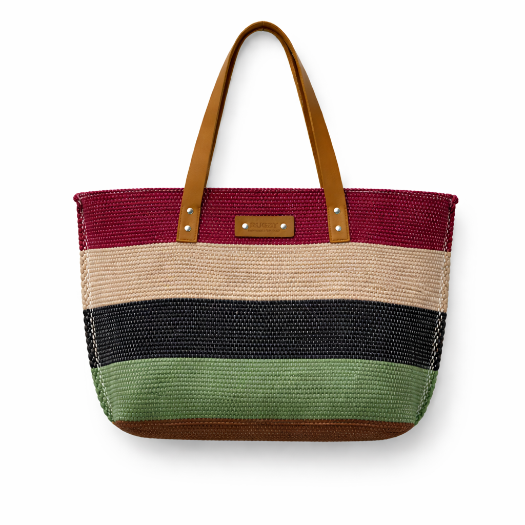 Balanced Multicolor Woven Tote Bag