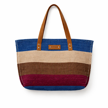 Rich Tone Multicolor Woven Tote Bag