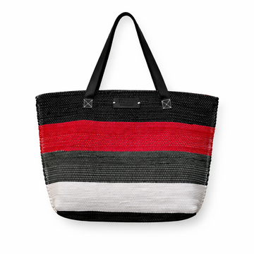 Urban Contrast Woven Tote Bag