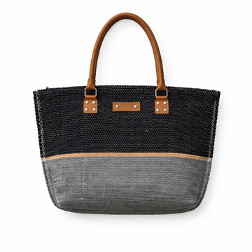 Midnight Steel Woven Tote Bag
