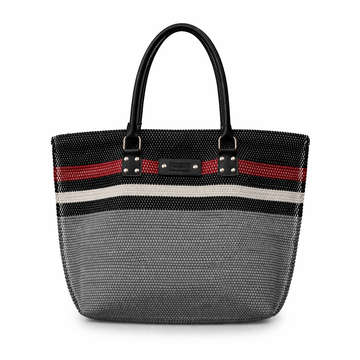 Urban Edge Striped Woven Tote