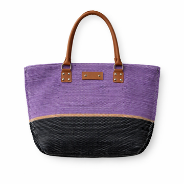 Lavender Noir Handwoven Tote