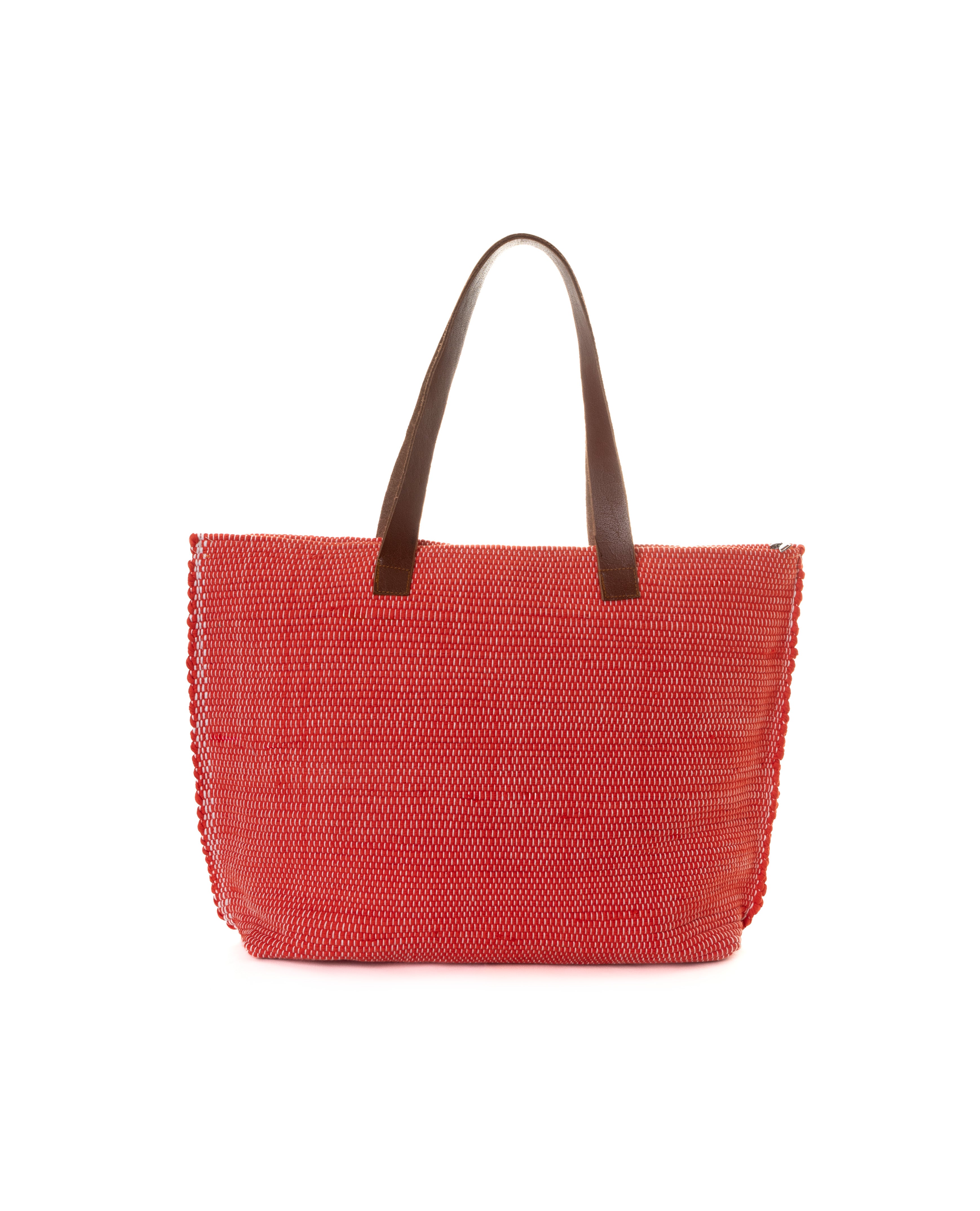 Red Sequin Flower Beach Tote
