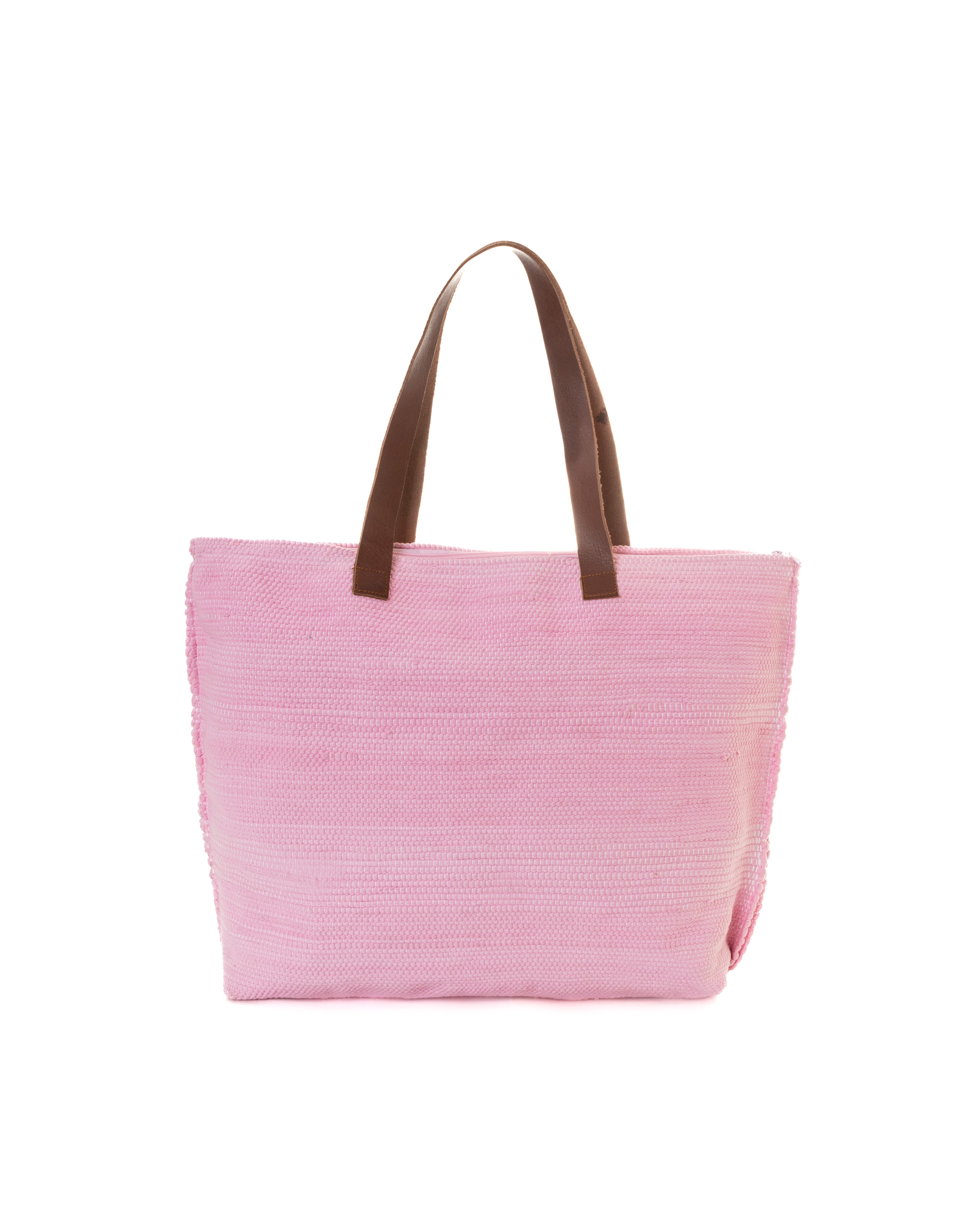 Soft Pink Wading Beach Girls Pom-Pom Tote
