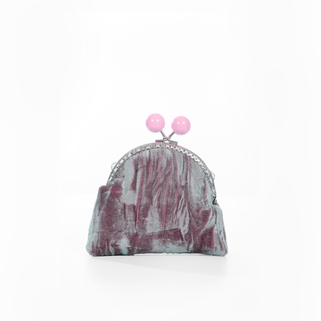 Blush Velvet Kiss-Lock Coin Purse