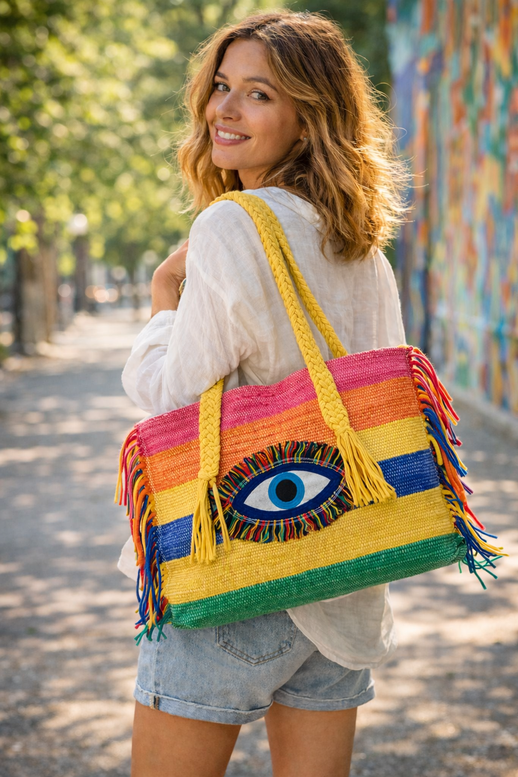 Lavender Noir Handwoven Tote – Rugzy Handmade