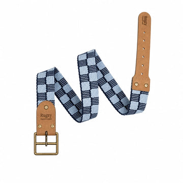 Rugzy Handmade Woven Belt | Blue & White
