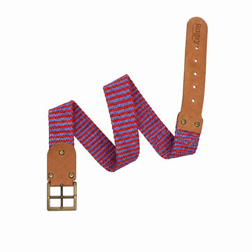 Rugzy Handwoven Belt – Blue & Red