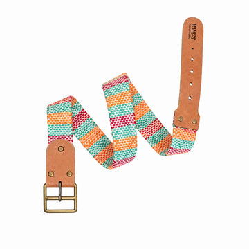 Rugzy Handmade Belt – Colorful Woven & Leather Belt