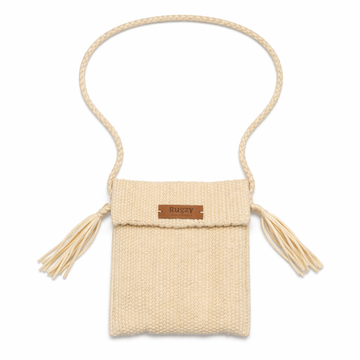 Hand-Loomed Crossbody Bag — Natural Cream