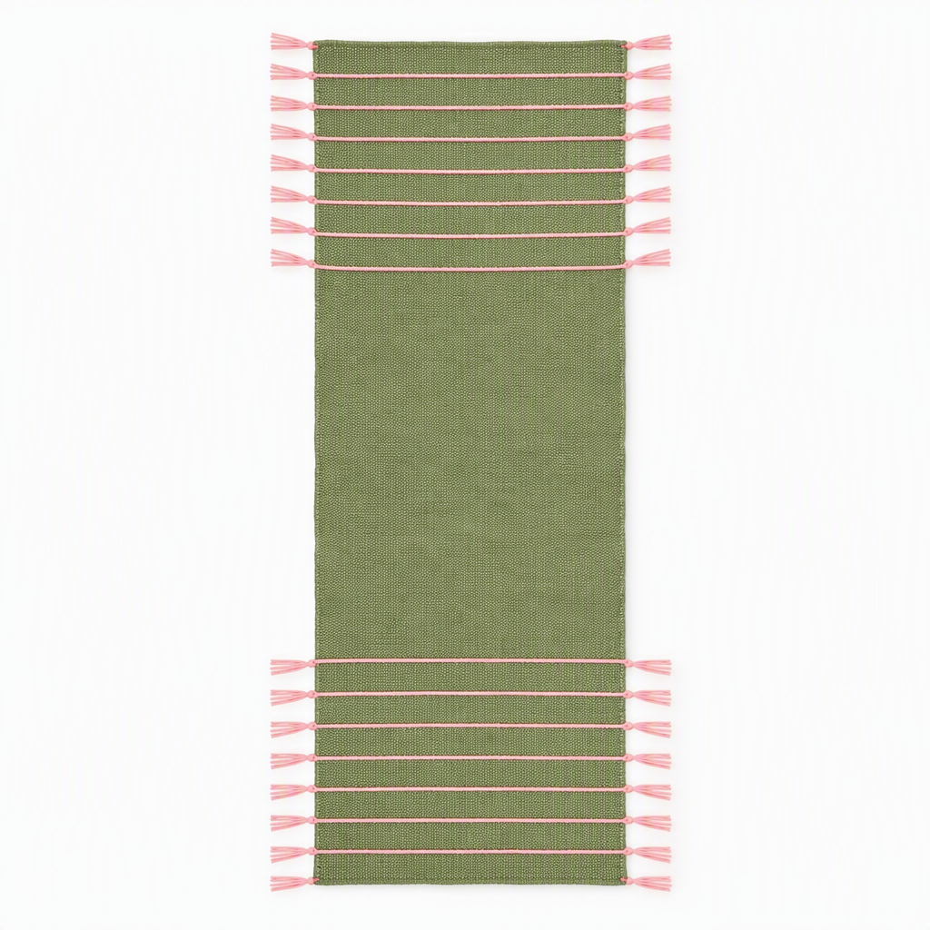 Rugzy Lifestyle Mat – Olive Green & Pink